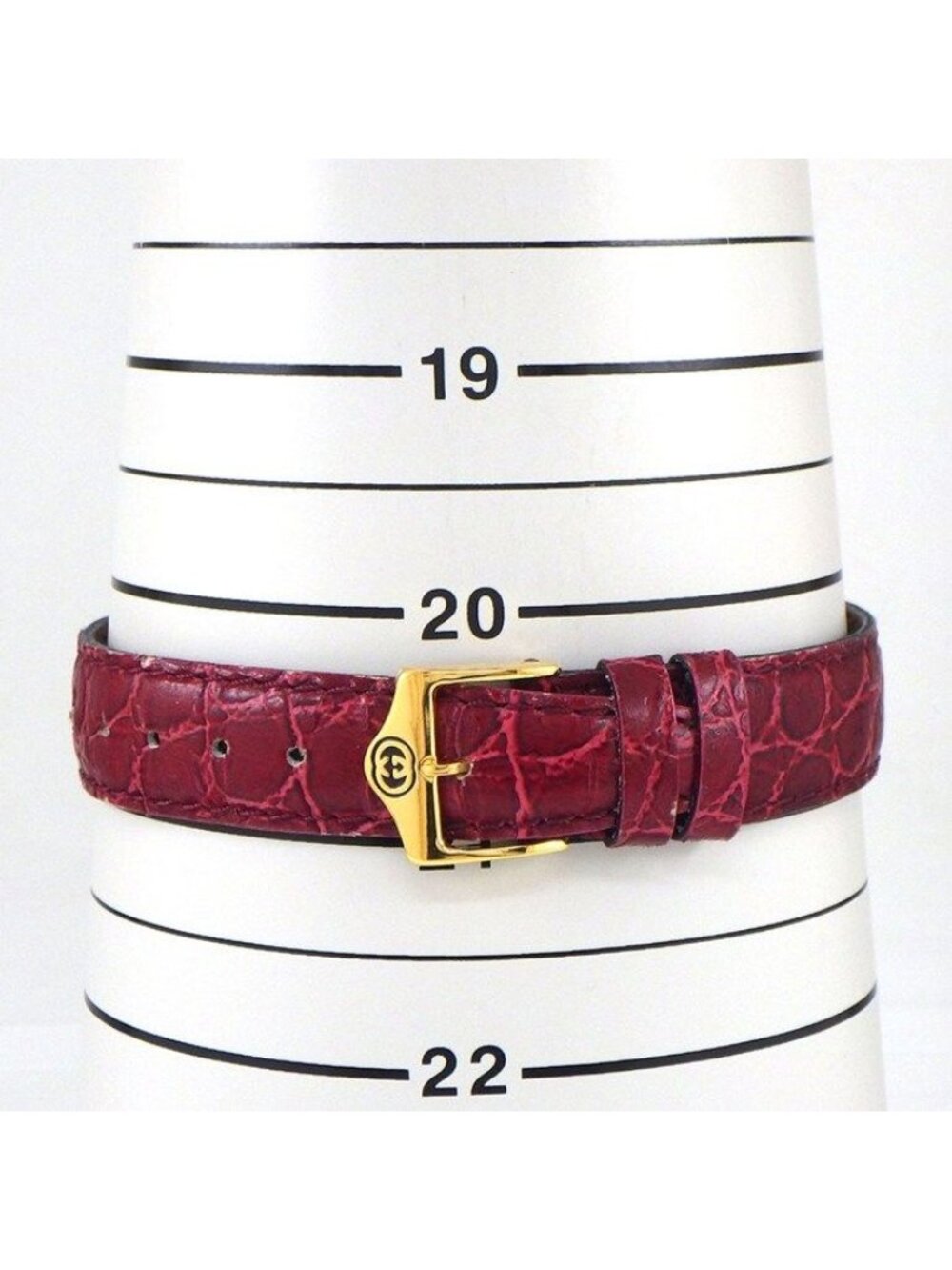 Gucci Watch Vintage Silver Red Dial SS Leather Quartz Analog - Picture 11 of 12